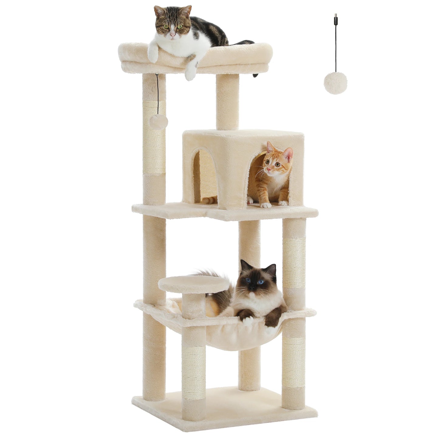 PETEPELA Cat Tree for Indoor Cats Five Level Tower