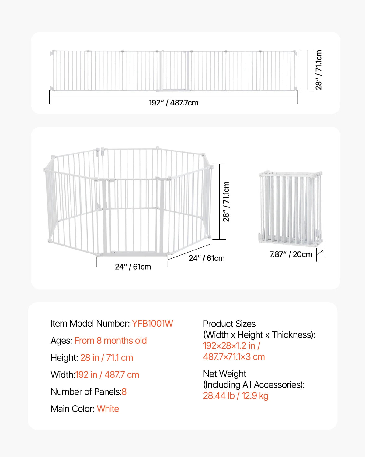 SucceBuy Easy Step Walk Thru Baby And Dog Gate With Pressure Mount