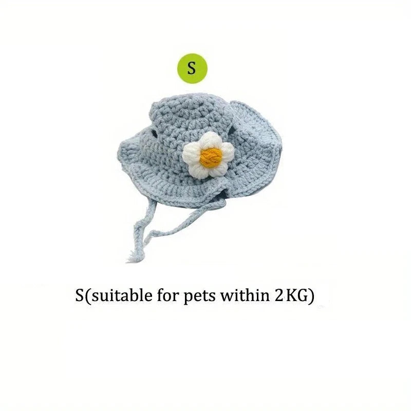 Kittens Knitted Cat Hat Elastic Winter Pet Accessory