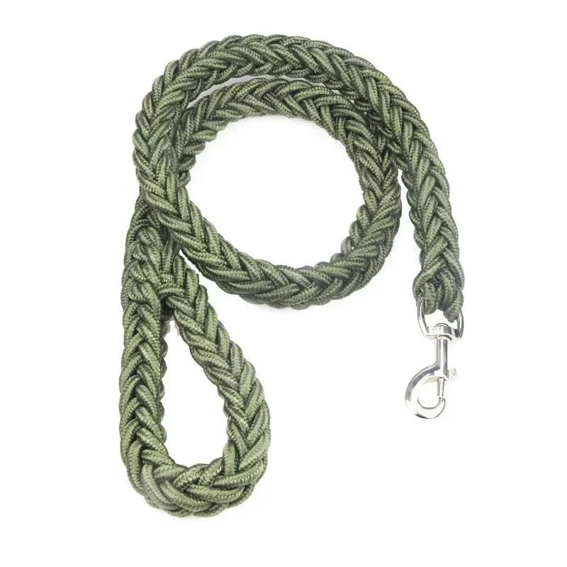 Nylon Braided Dog Leash For Large Breeds Walking Outdoor Training