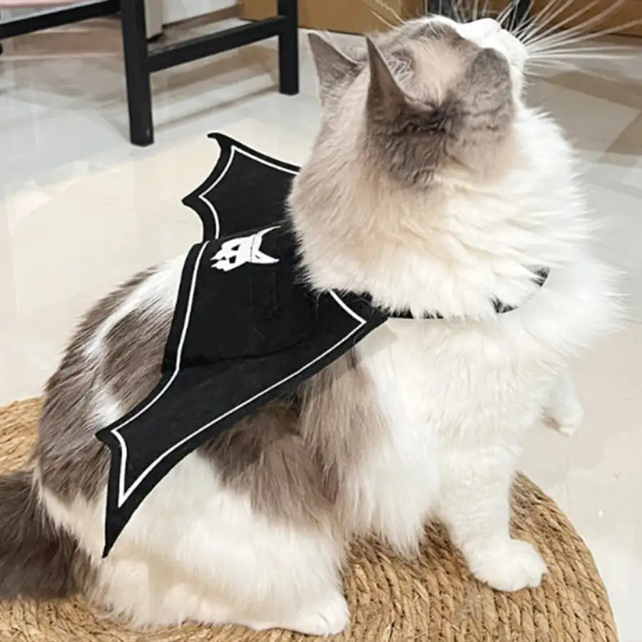 Halloween Bat Wings Pet Costume With Funny Devil Print