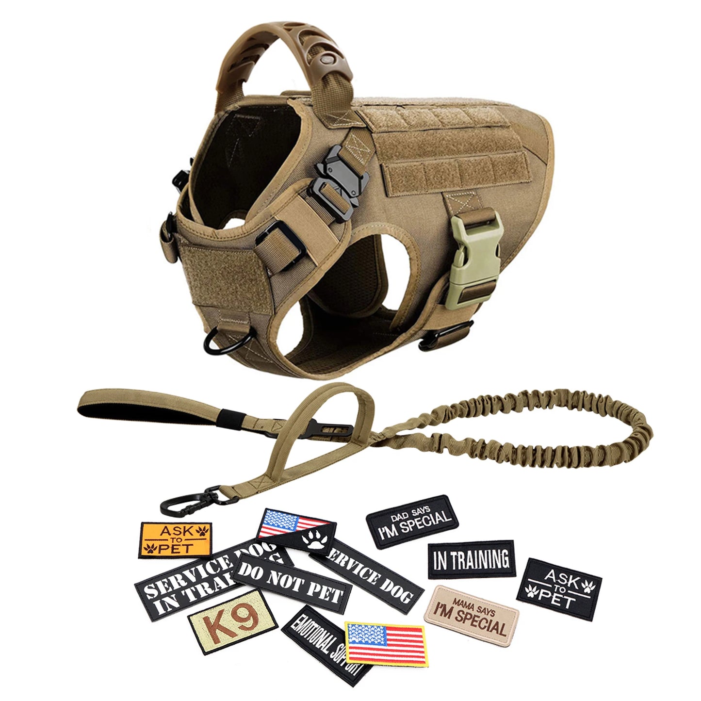 PETRAVEL Dog Harness Vest with Patches for Malinois