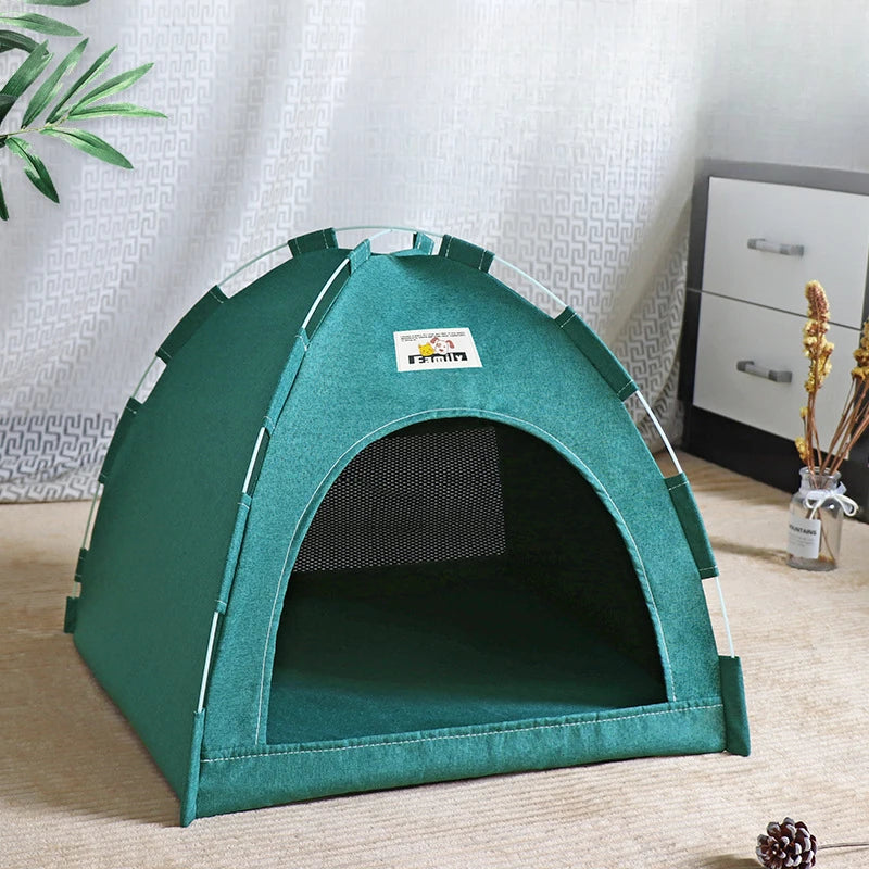 Foldable Pet House Universal Four Seasons Cat Dog Nest Outdoor Portable Breathable Tent