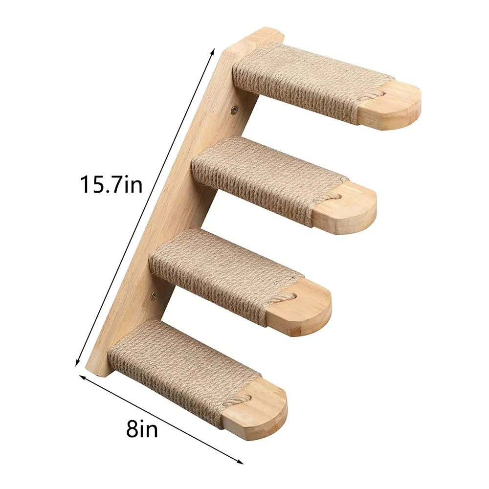 Cat Roped Bridge Wall Mount With Sisal For Indoor Cats