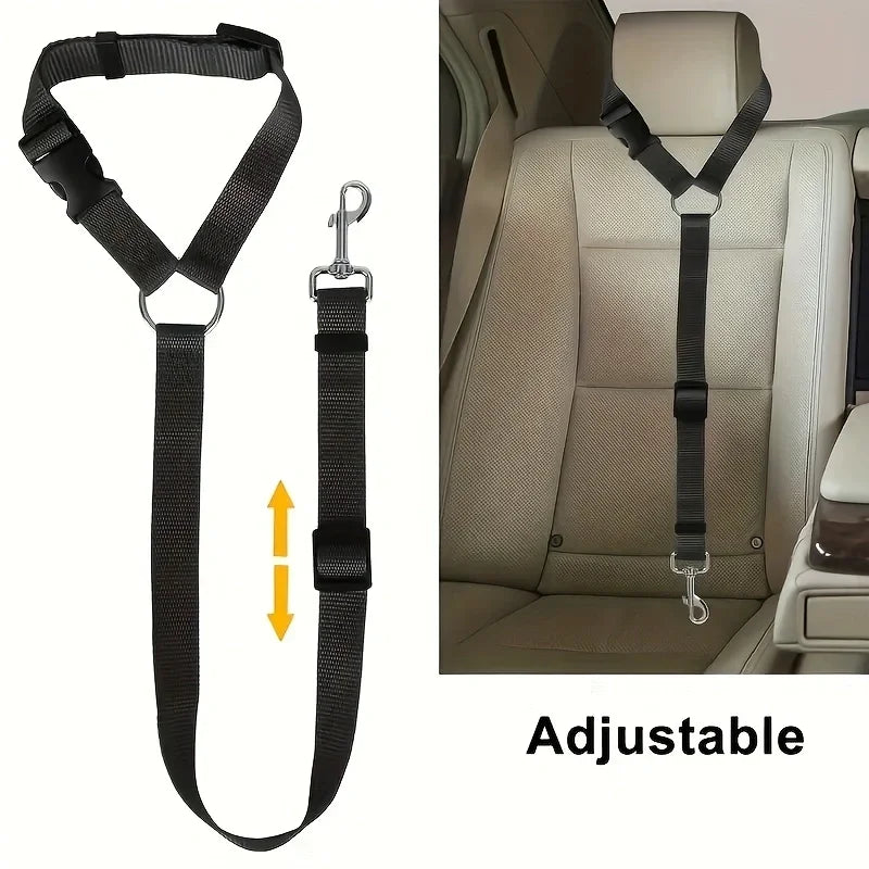 Two-in-One Pet Car Seat Belt Nylon Leash and Harness