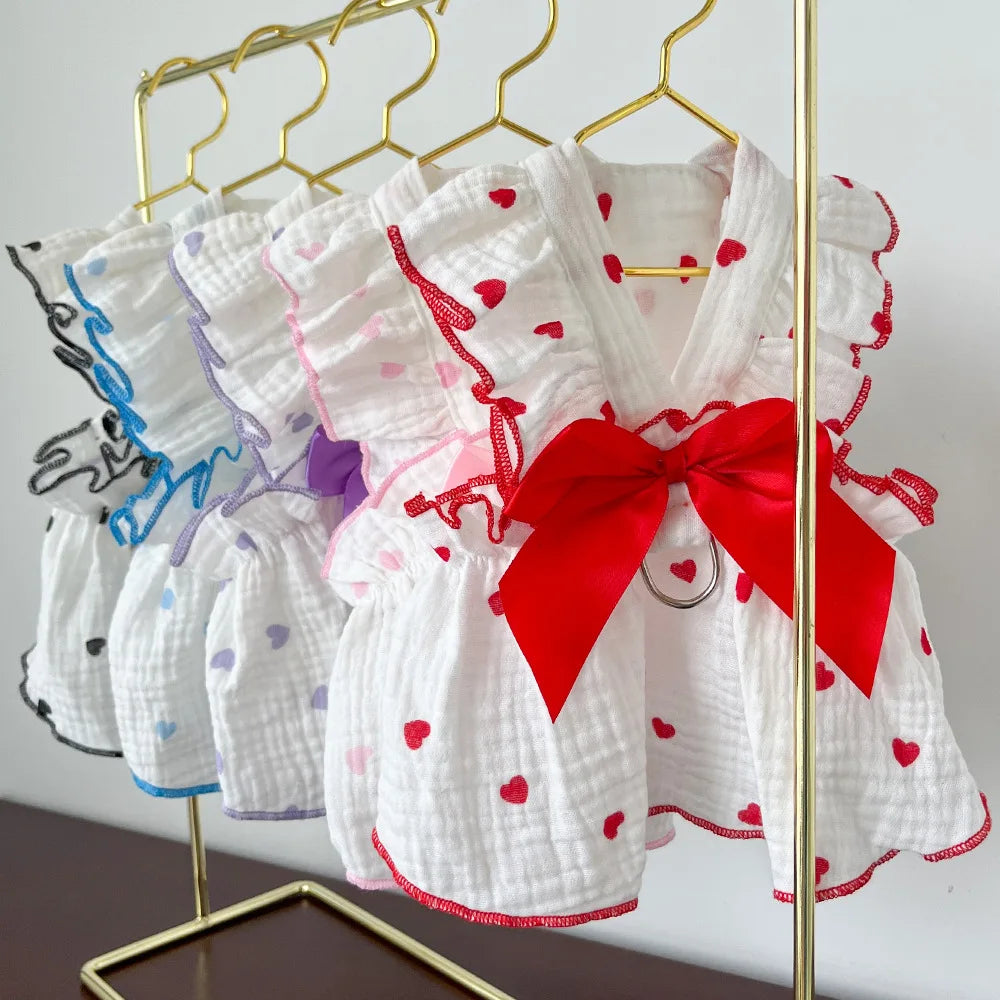 Pet Dresses for Dogs and Cats Spring Summer All Cotton