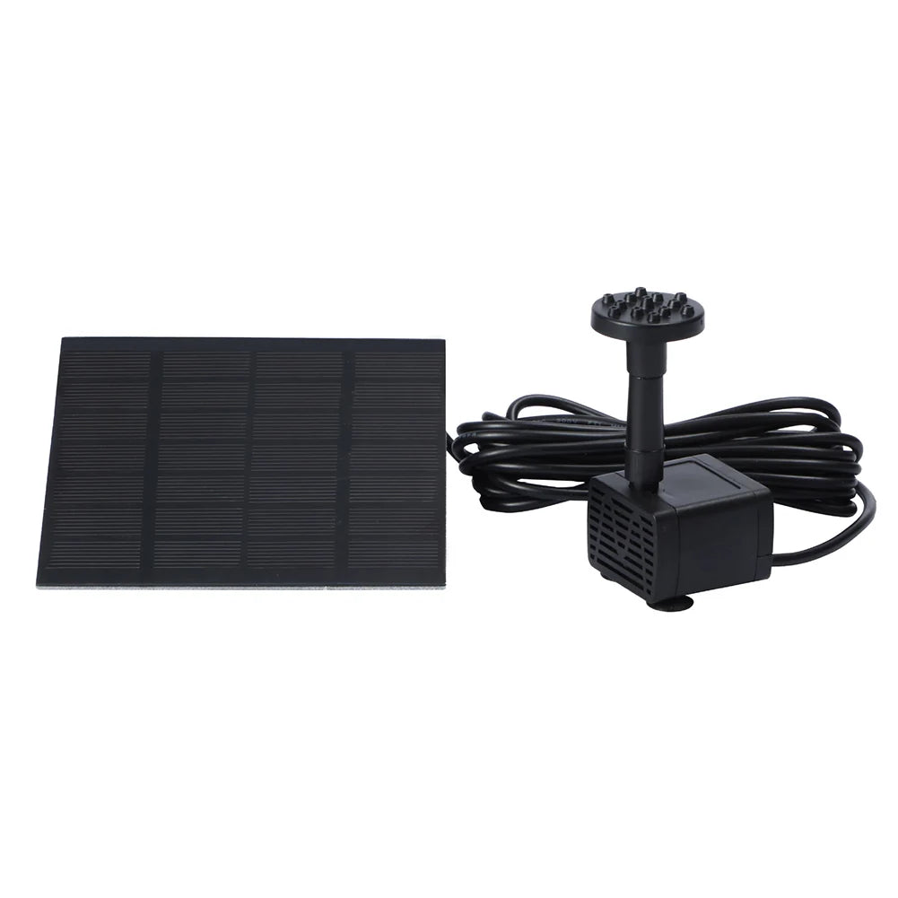 Solar Fountain Pump Kit Six Nozzles For Ponds Bird Bath
