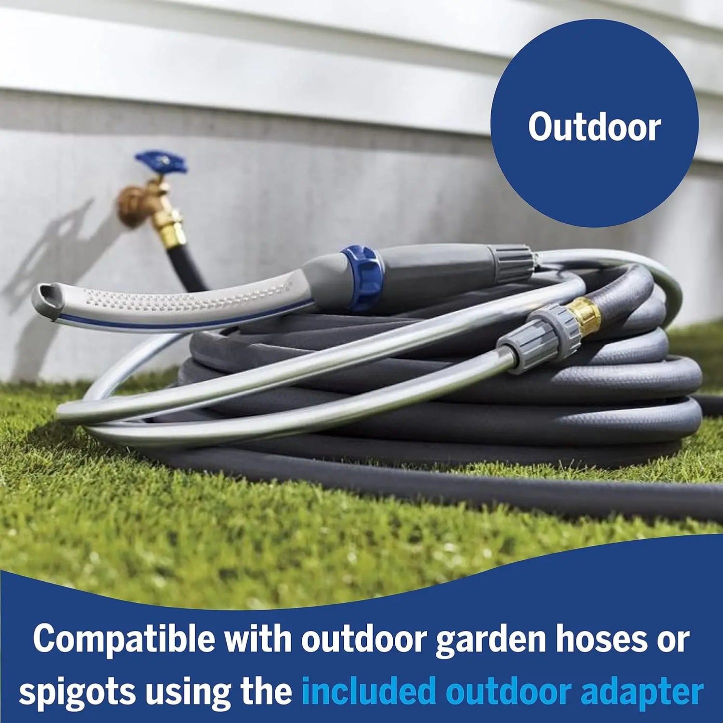 Pet Shower Wand For Fast Dog Bathing Indoor Outdoor Use