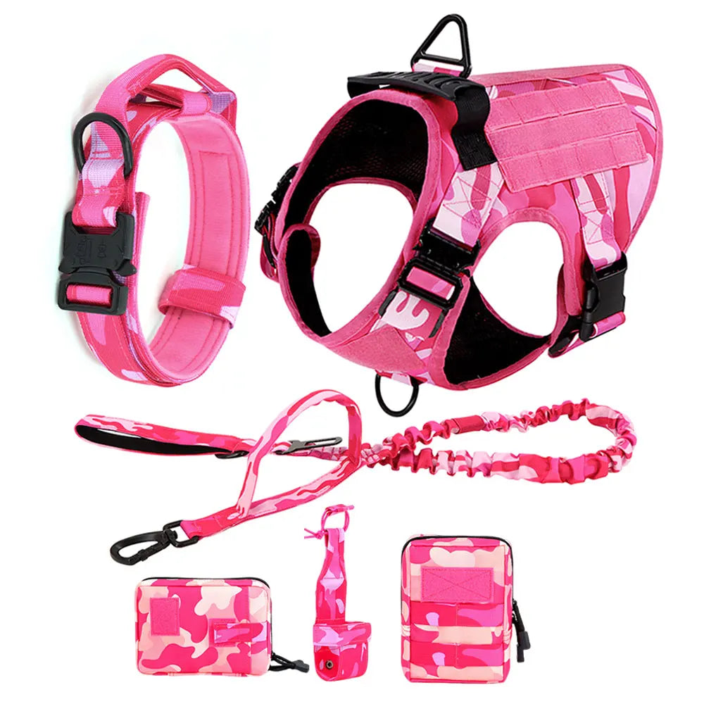 PETRAVEL Military Camouflage Dog Harness For All Dogs