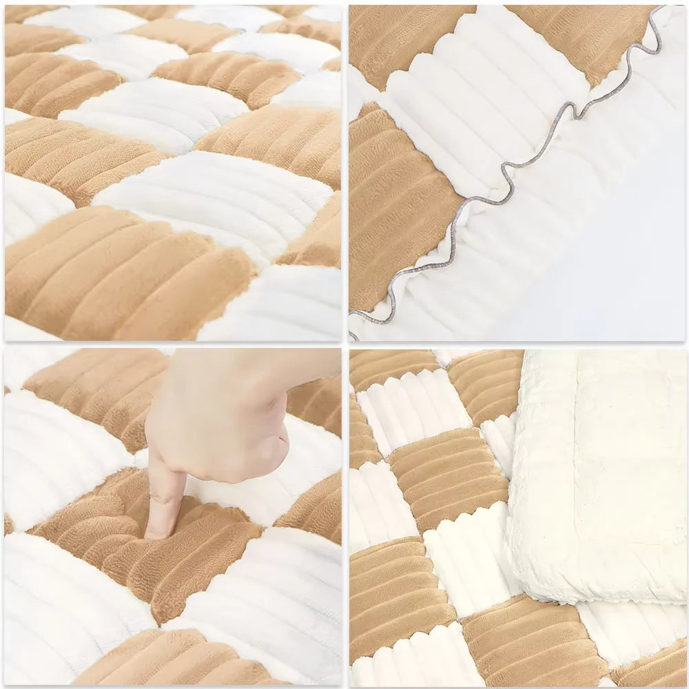 CWV Waterproof Coral Fleece Dog Bed Warm Protective Mat