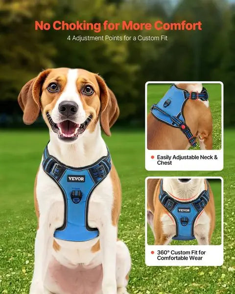 NONECN Large Dog Harness No Pull Adjustable Vest and Leash
