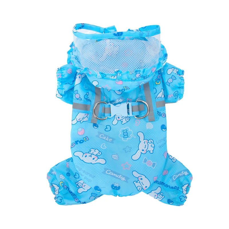 Pet Raincoat For Dogs Waterproof Hooded Rain Jacket