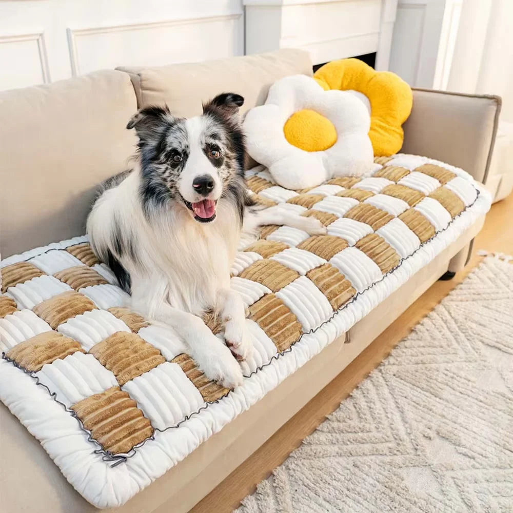 CWV Waterproof Coral Fleece Dog Bed Warm Protective Mat