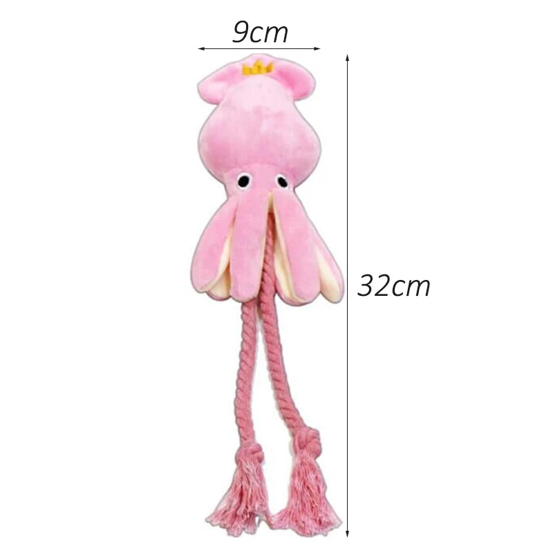 Plush Flamingo Squeaky Dog Chew Toy for Small Dogs