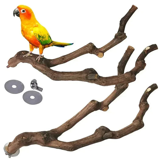 Grape Wood Bird Perch Standing Stick For Parrots Cockatiels Parakeets