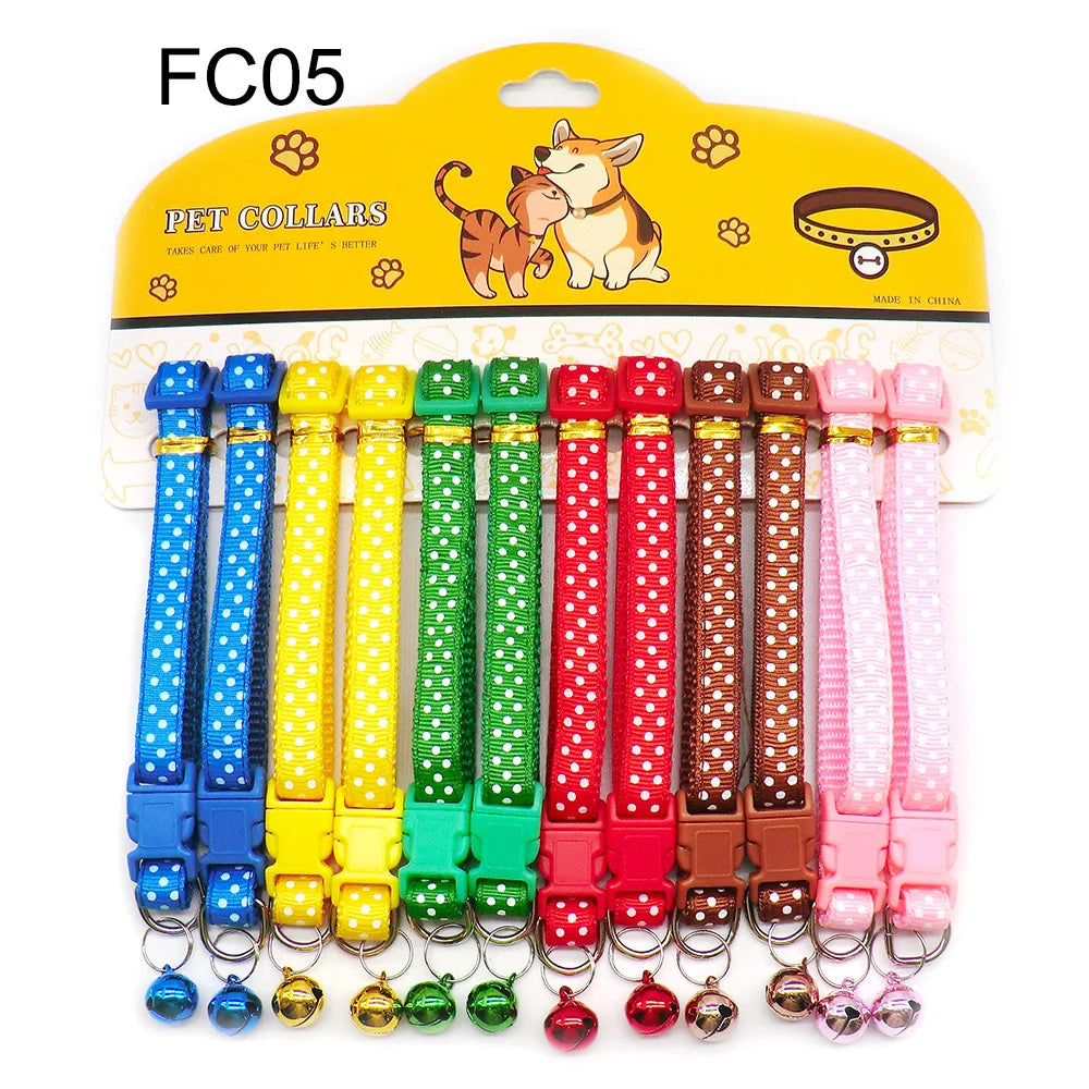 Wholesale Anti Lost Nylon Dog Collars With Bells For Pets
