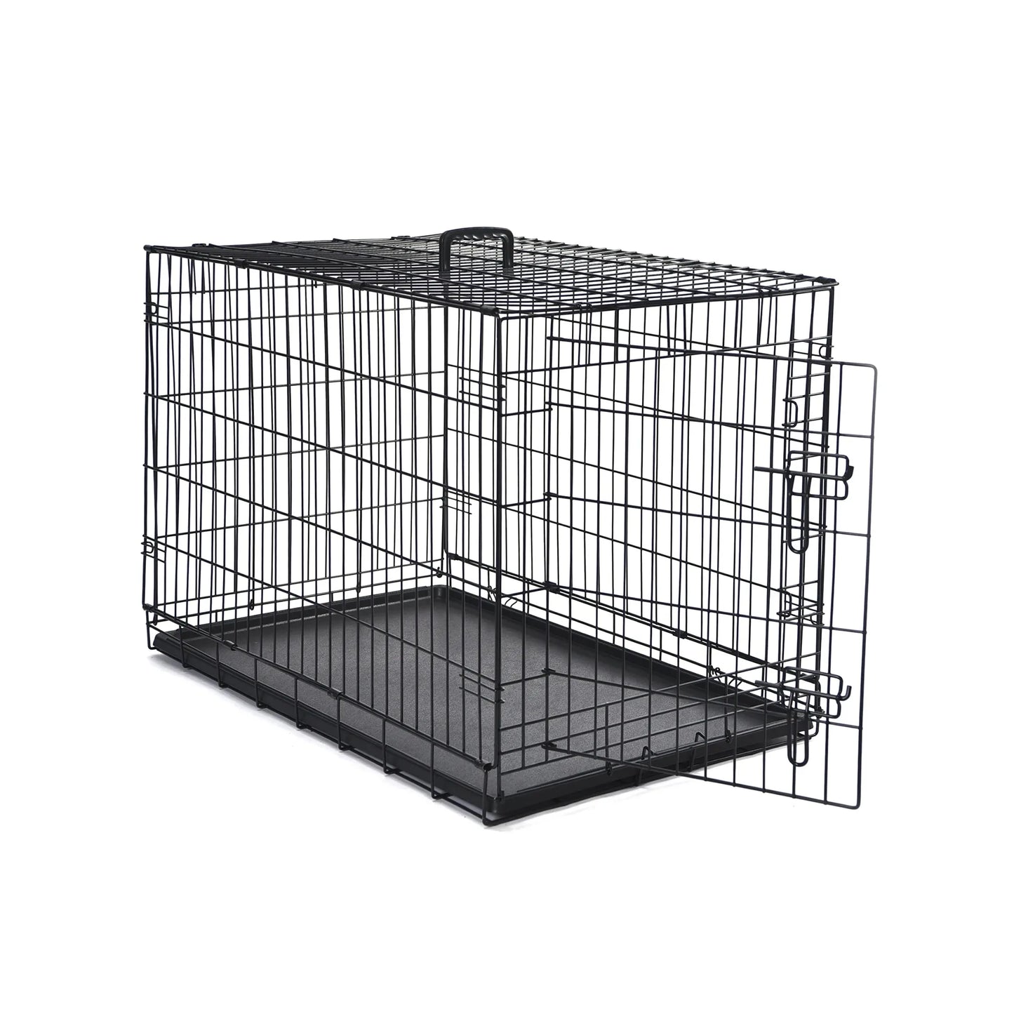 Foldable Metal Wire Dog Crate Kennel Portable Tray Divider