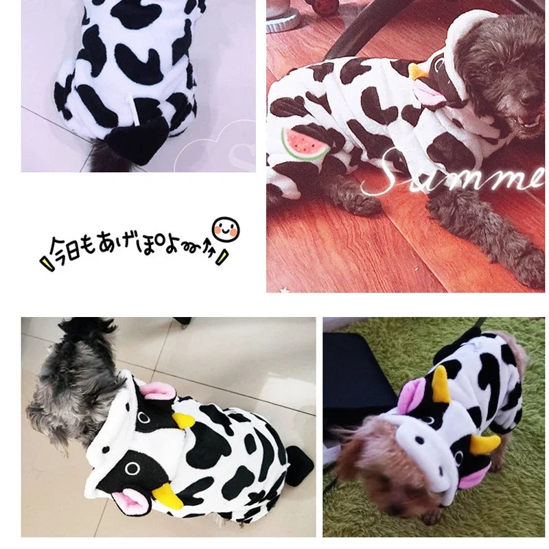 Fleece Dog Jumpsuit Pet Coat For Small Dogs And Puppies