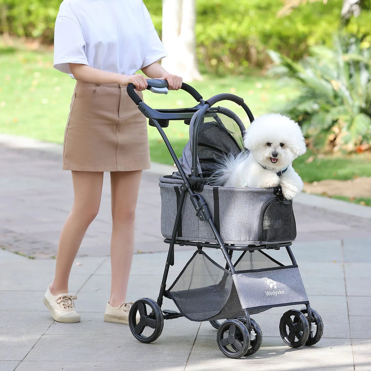 3 In 1 Pet Stroller All Terrain With Removable Carrier