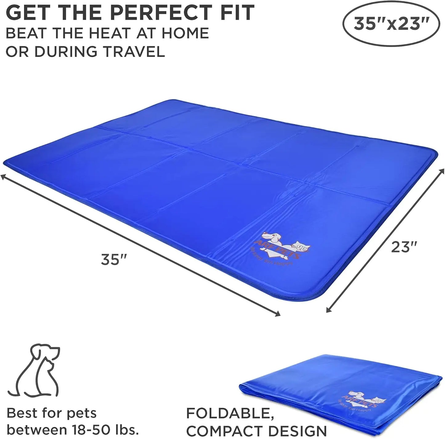 Self Cooling Pet Mat Gel-Infused Pad For Dogs In Kennels