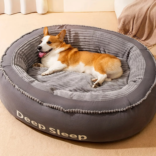 NONECN Pet Bed Donut Style Plush Cushion for Dogs Cats