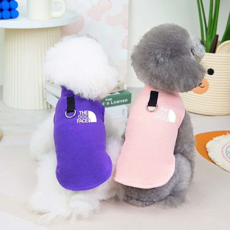 NONECN Fleece Dog Sweater Autumn Winter Coat for Small Breeds