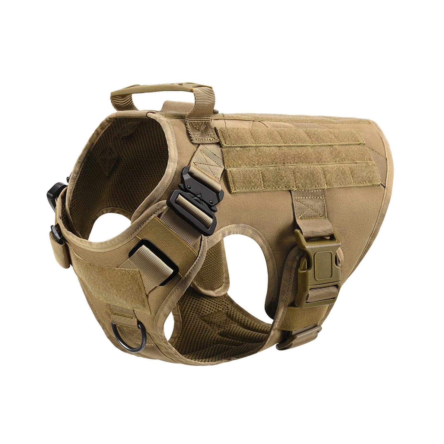 Tactical Nylon Dog Harness Collar Leash Set Training Vest