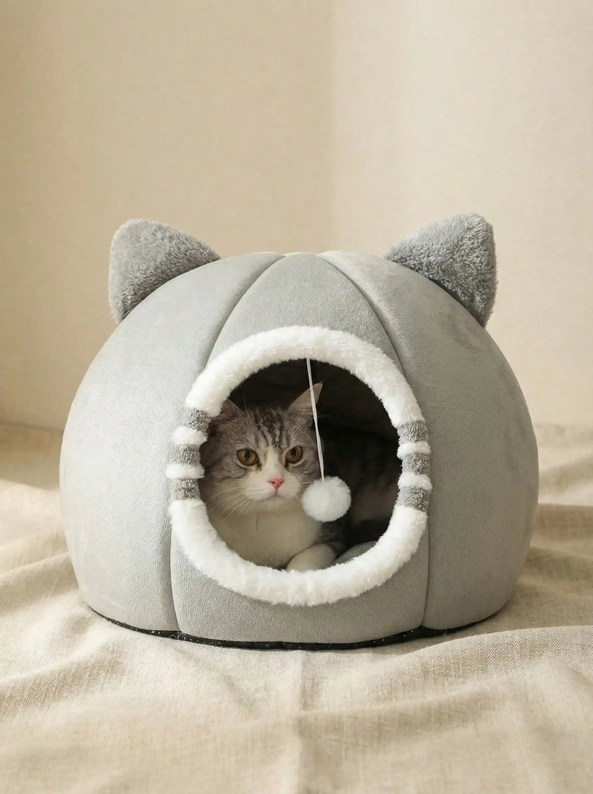 Washable Soft Cat Bed House for Indoor Cats and Kittens