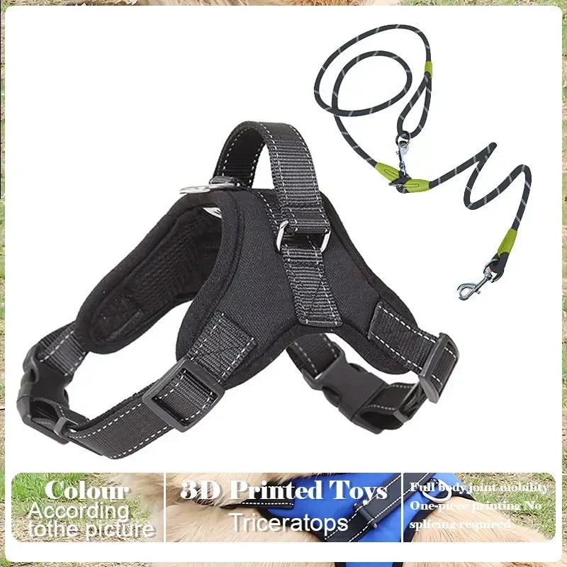 NONECN Dog Harness Leash Set No Pull Easy Control Handle