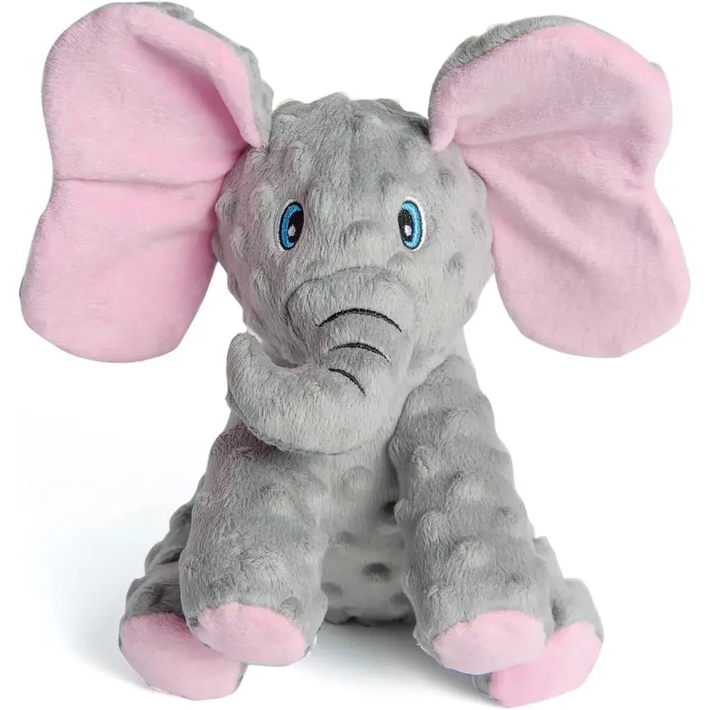 Cute Squeaky Elephant Plush Dog Toy With Crinkle Paper