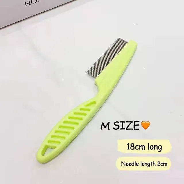 Stainless Steel Pet Hair Shedding With Flea Grooming Comb