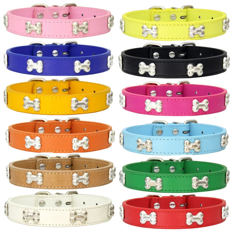 YOUSECN Leather Durable Pet Dog Collar All Breeds Safe