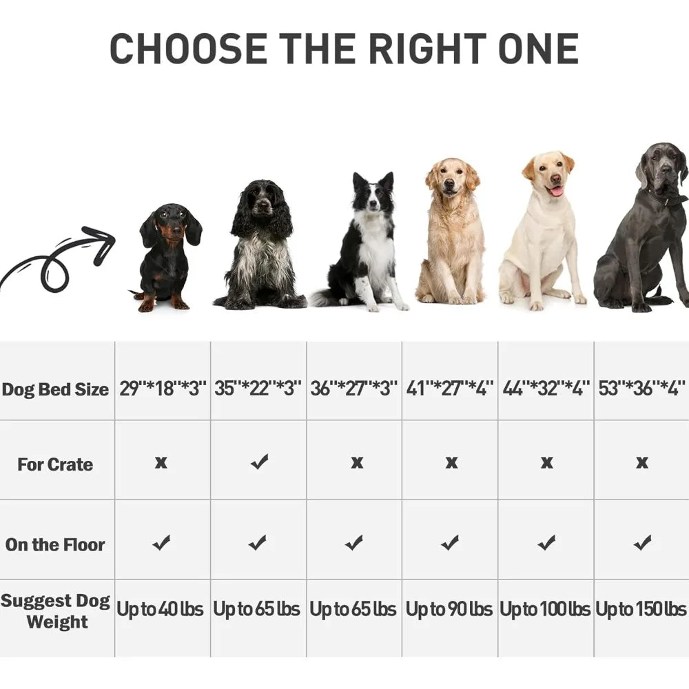 DAFIFY Waterproof Orthopedic Dog Bed With Removable Washable Cover