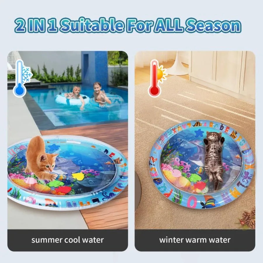 Cat Water Mat Anti Scratch Sensory Play Mat Unbreakable