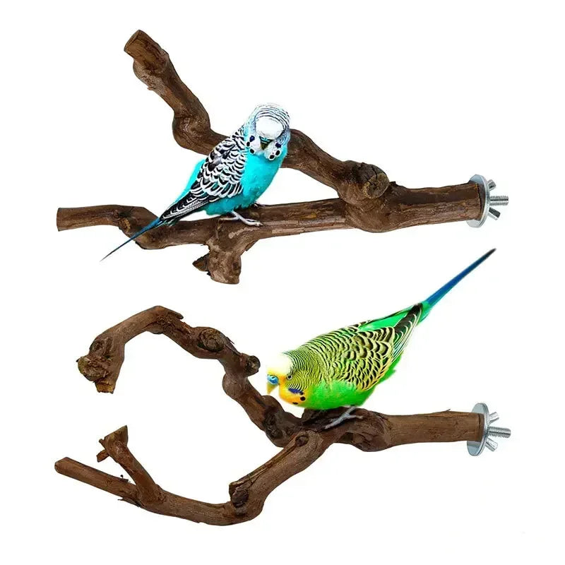 Grape Wood Bird Perch Standing Stick For Parrots Cockatiels Parakeets
