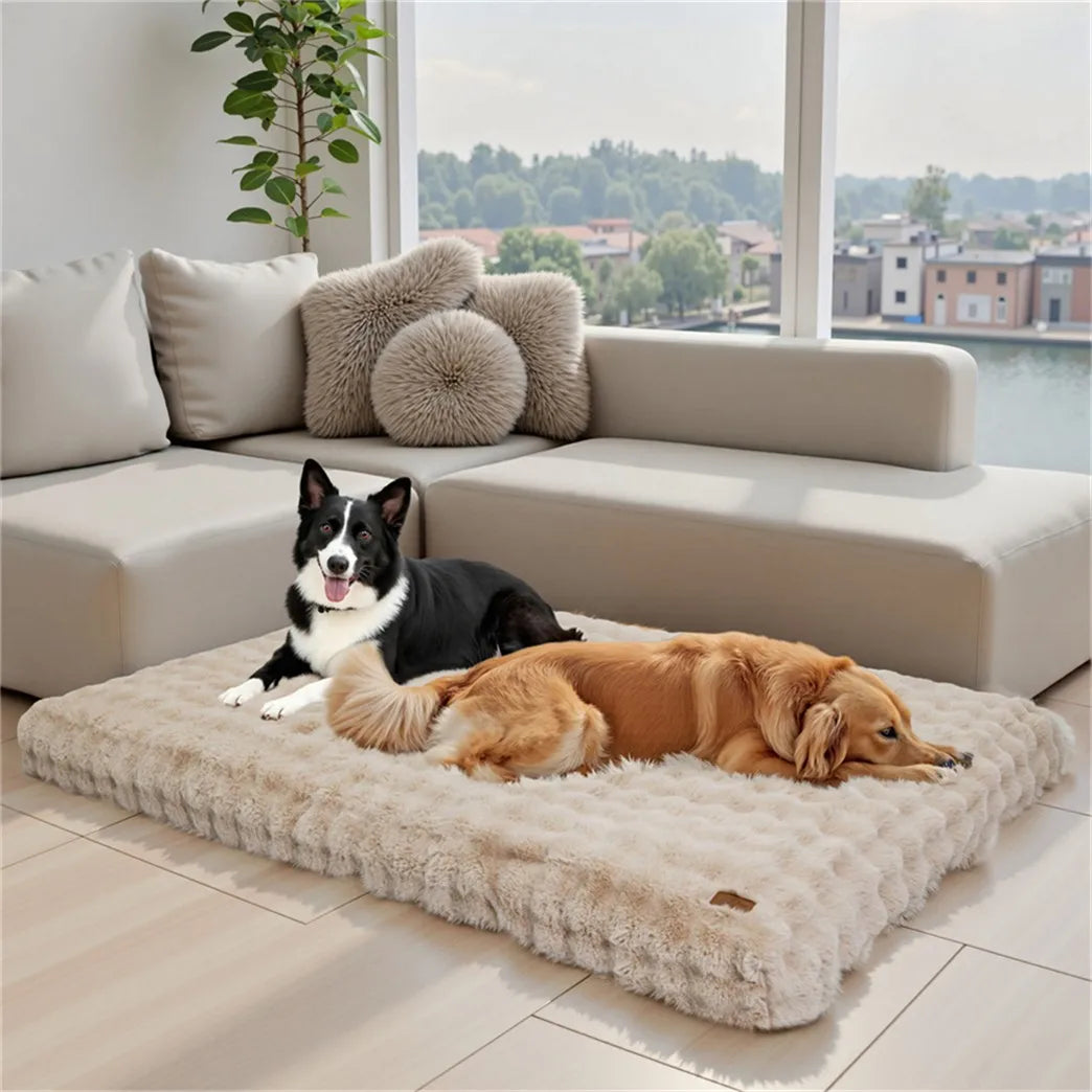 BORWART Ultra Plush Dog Bed With Removable Cover