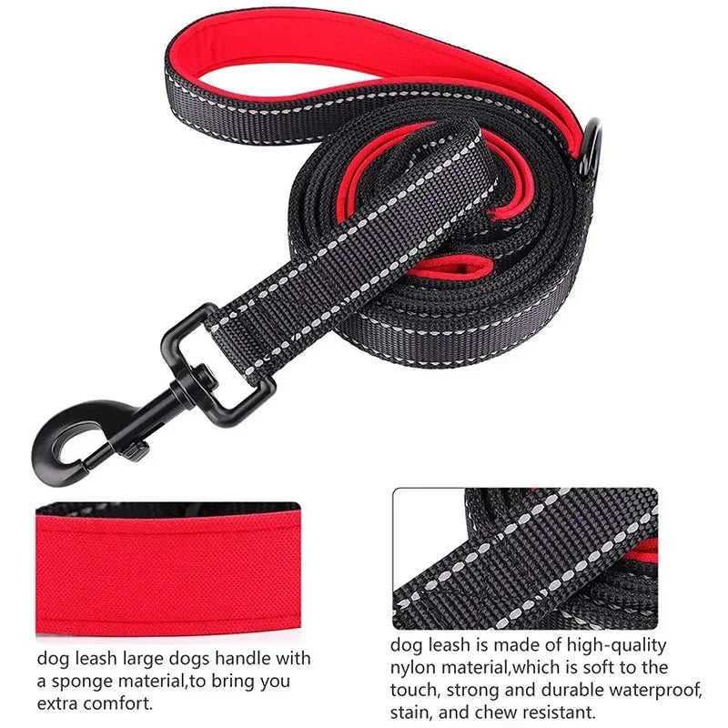 Heavy Duty Nylon Dog Leash With Double Handle For Training