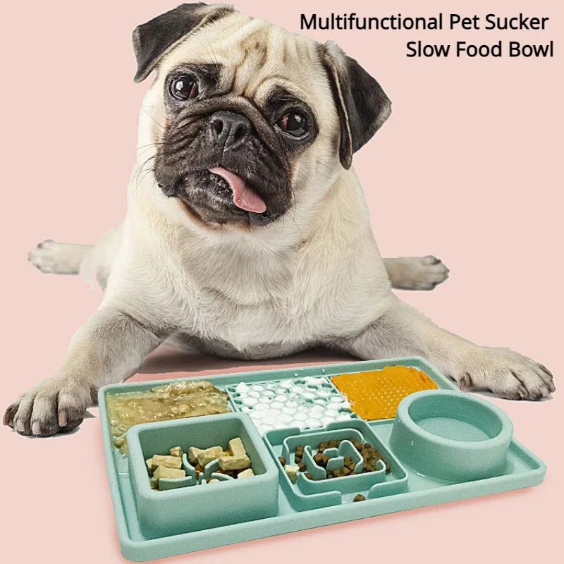 Dog Licking Pad Slow Feeding Bowl Food Grade Silicone Mat