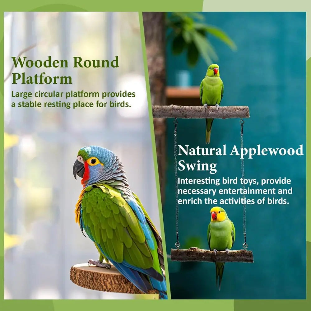 Natural Wooden Bird Perches For Small Birds Parakeets Cockatiels Conures