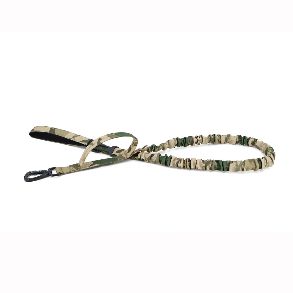 PETRAVELCN Military Dog Leash Quick Release Elastic Rope Dual Handle