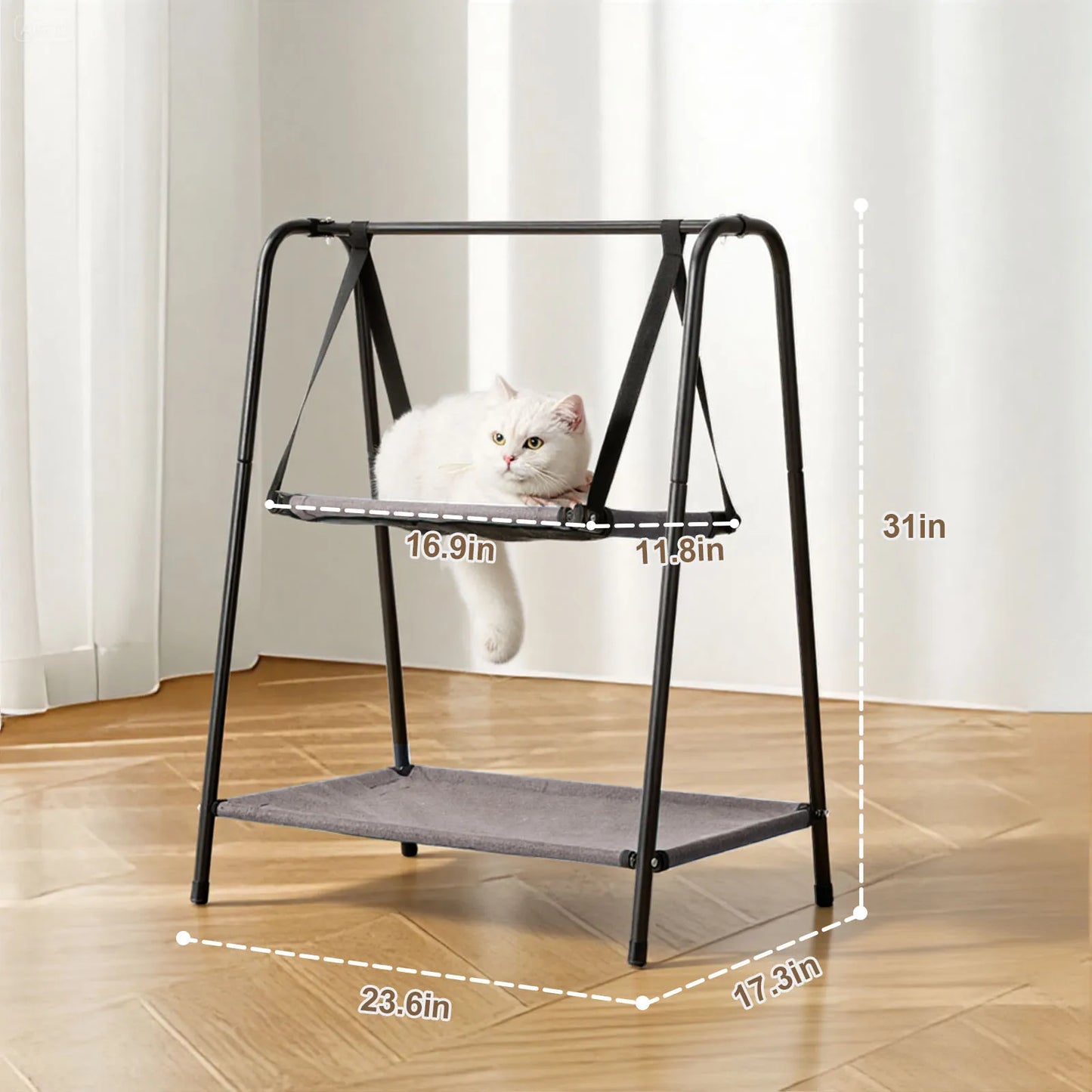 Cat Hammock Double Layer Window Bed For Cats Indoor