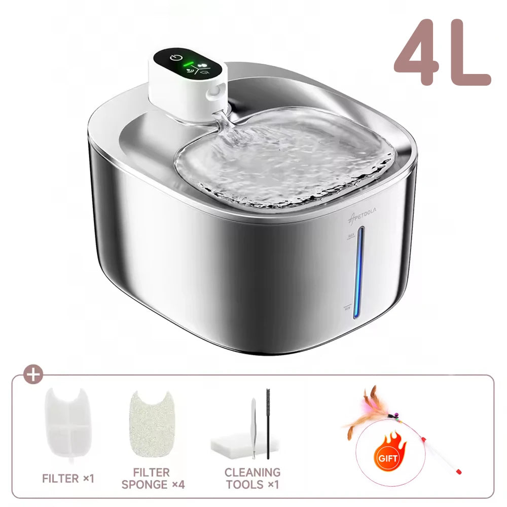 APETDOLA Wireless Cat Water Fountain With Automatic Sensor