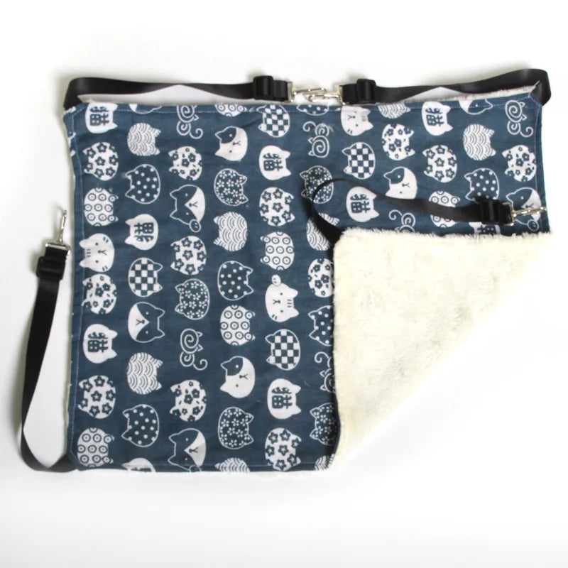 Cat Hanging Hammock With Adjustable Straps Double Sided Bed Pad