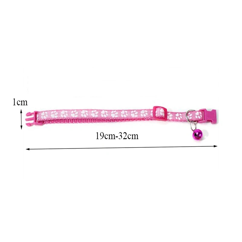 Adjustable Bell Cat Collar With Ribbon Decoration For Kittens