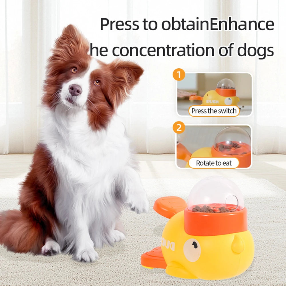 Dog Puzzle Feeder Duck Shaped Interactive Treat Dispenser