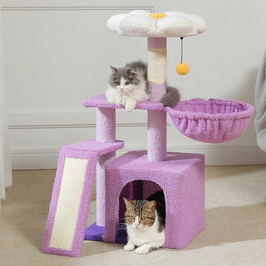 PEQULTICN Cat Tree Tower With Sisal Scratching Post
