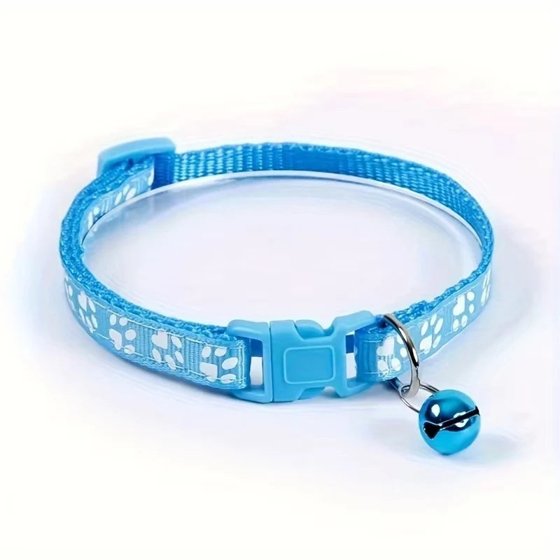 Adjustable Bell Cat Collar With Ribbon Decoration For Kittens