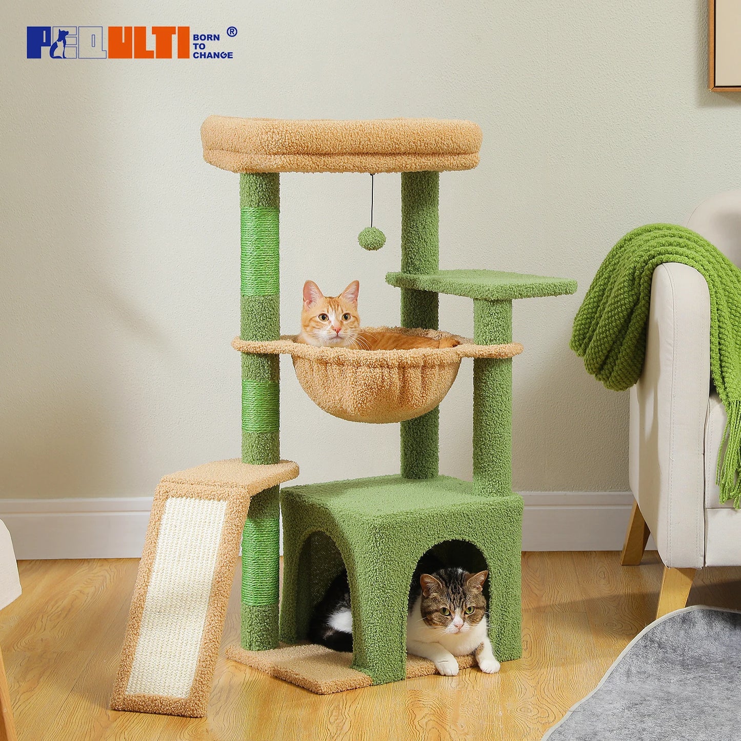 PEQULTICN Cat Tree Tower With Sisal Scratching Post