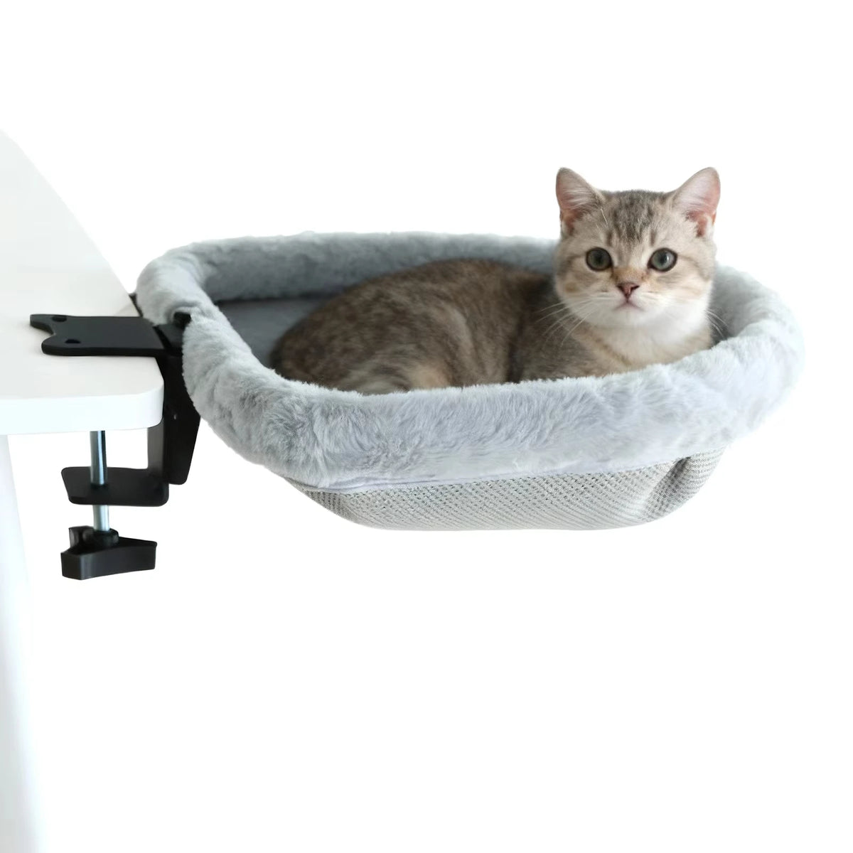 CWV Foldable Cat Desk Bed Hammock Non Slip Clamp Mount