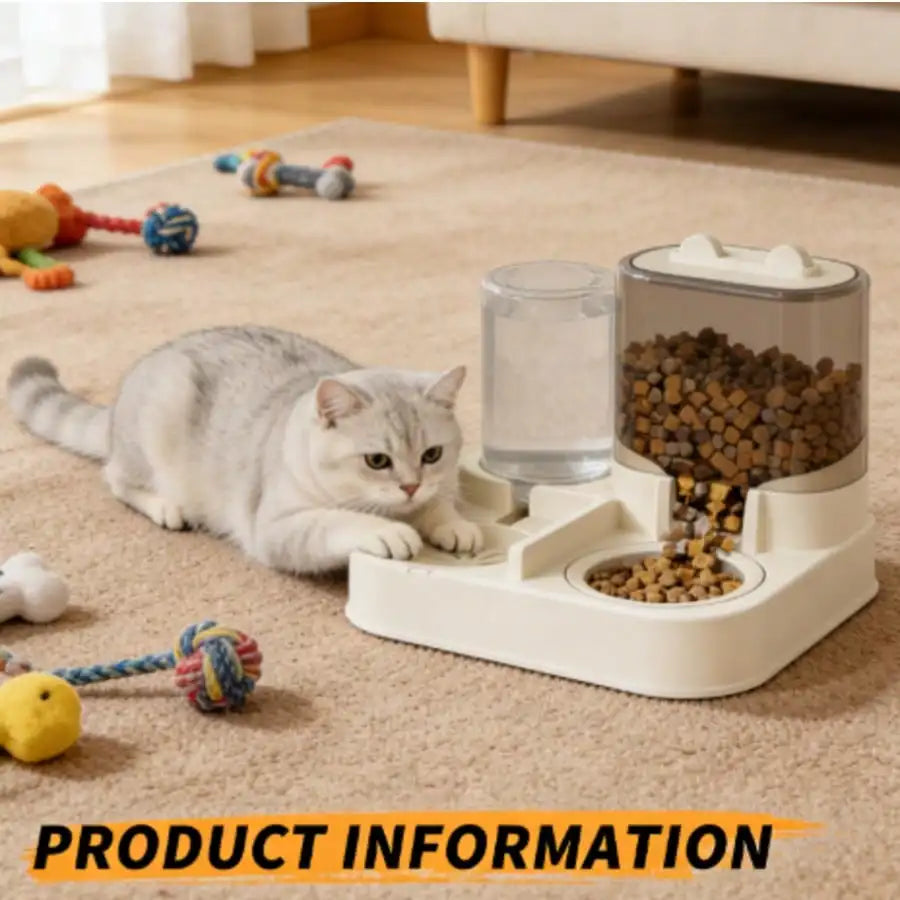 Automatic Pet Feeder And Waterer Gravity Dispenser